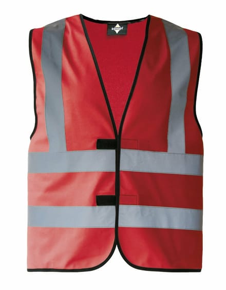 Korntex Hi-Vis Safety Vest With 4 Reflective Stripes Hannover KX140 - Red - M
