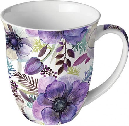 mok-beker-porselein-fine bone China-Ambiente-purple dream-paars-bloemen