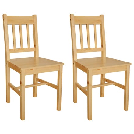 vidaXL - Eetkamerstoelen - 2 - st - grenenhout