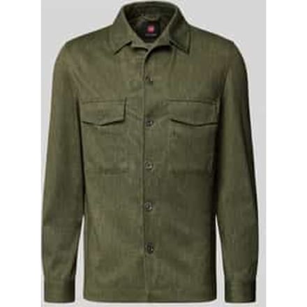 slim fit hemdoverhemd met borstzakken model 'Constantin'