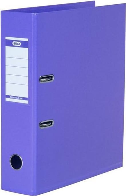 ELBA "Strong-Line" Lever Arch File PP exchangeable spine label Lilac A4 8 cm