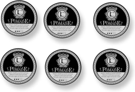 Lavish Care - Black Pomade Medium Hold Black Pomade - Hairmade 6 X 100 ML