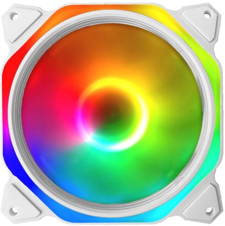 RGB Fan PC case fan - 120mm 4-pin - wit