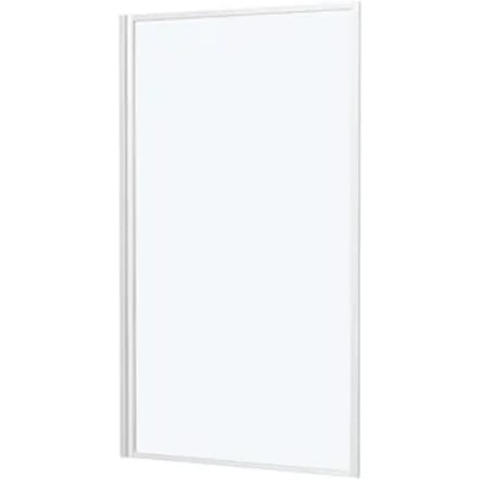 Aurlane Badwand White Edge Frame Glanzend Wit 130x75cm