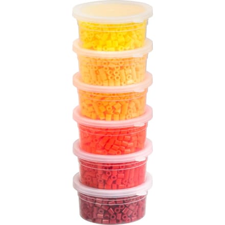 Strijk-op-kralen set, 3.000 stuks - Geel/Rood