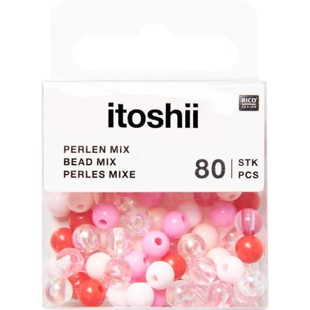 itoshii Kralen, 6 mm - Roze-Mix