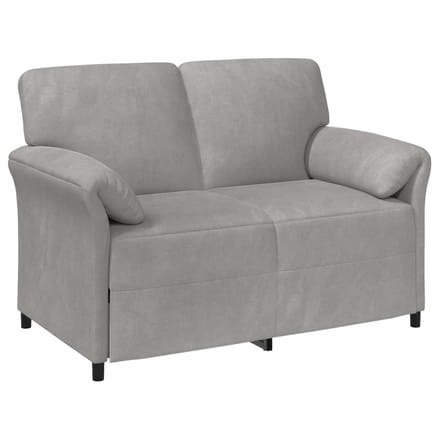 vidaXL - 2-Zits - Sofa - Lichtgrijs - 138 - x - 83 - x - 95 - cm - Fluweel
