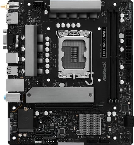 ASRock H810M-X WIFI Moederbord - Intel H810 - Intel LGA1851 - DDR5 RAM - Micro-ATX