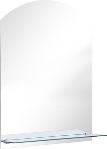 vidaXL - Wandspiegel - met - schap - 50x70 - cm - gehard - glas