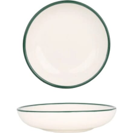 Rinart Kommetje - Green Edge - Porselein - 13 cm - set van 6