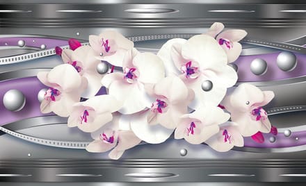 Poster | Paars , Zilver | 104 x 70,5 cm