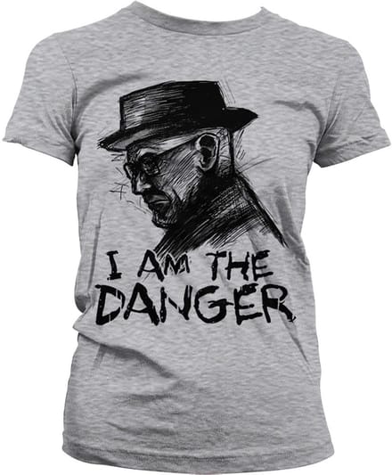 Breaking Bad I Am The Danger Girly T-shirt voor dames, heathergrijs