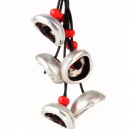 Lange ketting- 7 kelkjes- Metaal-Rood - Charme Bijoux