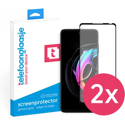 DuoPack: Motorola Edge 20 Lite screenprotector gehard glas Edge to Edge