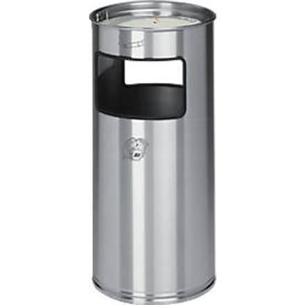 Combi-asbak, van rvs, Ø 320 x 700 mm