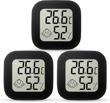 Digitale Hygrometer Thermometer Binnen - Temperatuur en Vochtigheid Meter met LCD Display en Smiley Indicatie