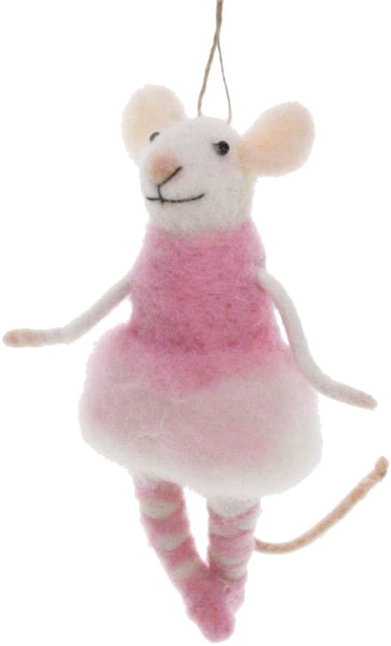 Muis Ballerina vilt 11x8x13cm