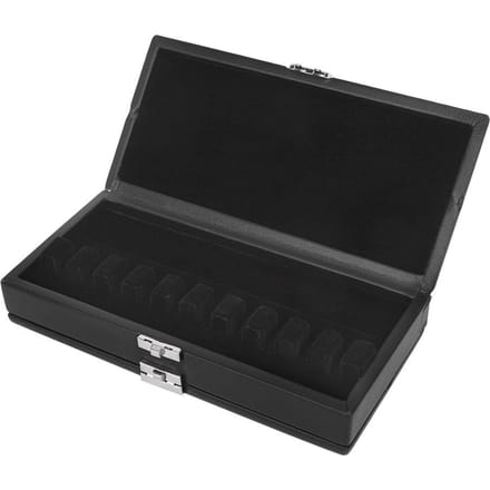 Étui à anche en cuir noir à 2 couches pour 20 anches Boîte étanche aux moisissures Accessoires pour instruments de musique black