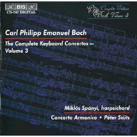 Miklós Spányi, Concerto Armonico - C.P.E. Bach: Keyboard Concertos Vol.3 (CD)