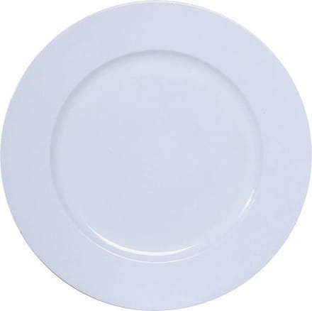 Othmar Decorations Kaarsenbord - wit glimmend - D33 cm - kunststof - kaarsen onderborden