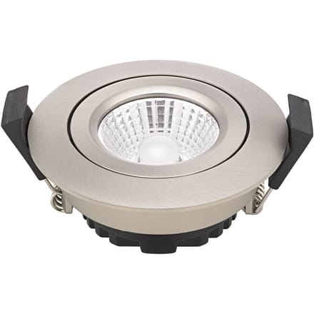Sigor LED plafondinbouwspot Diled, Ø 8,5 cm, 6 W, 3.000 K, staal