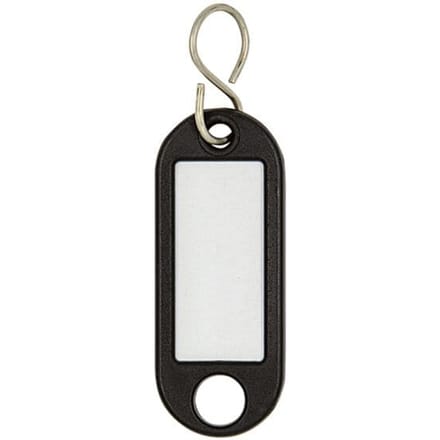 WEDO Sleutelhanger Met S-Ring, 2-Gaats, Zwart (pak 10 stuks)