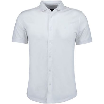 Ragman Overhemd Soft Knit Easy Care Short Sleeve Solid Color Wit / male