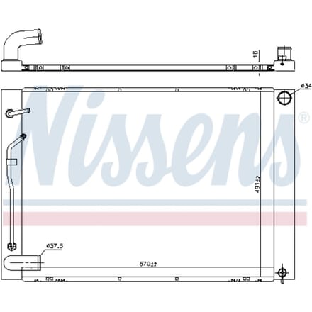 Radiator, motorkoeling NISSENS 606837