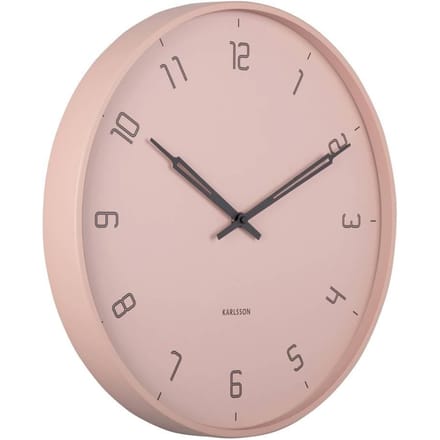 Karlsson Wandklok Stark - Roze - Ø40cm - Wandklok Modern