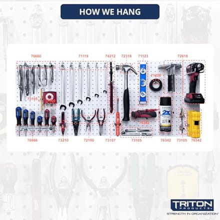 Zware Pegboards - Set van 2 Wandpanelen 22" x 18" voor Thuis, Kantoor en Garage