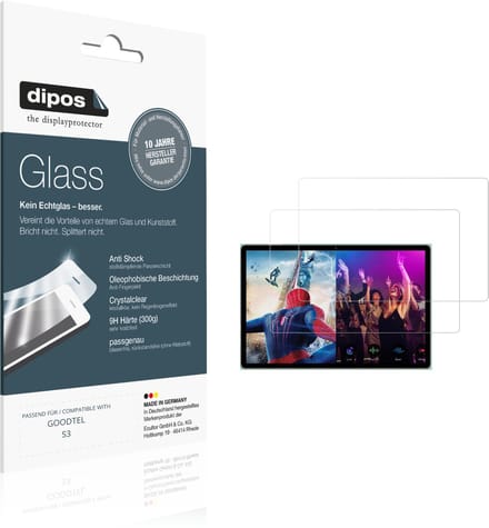 dipos – 2x Pantserfolie geschikt voor GOODTEL S3 | 9H Screenprotector