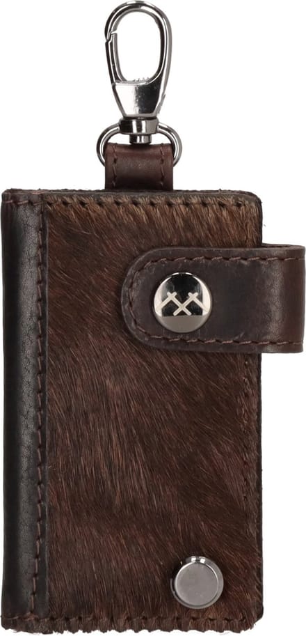 Hide & Stitches Mendoza Sleuteletui - 100% Leer - Donkerbruin