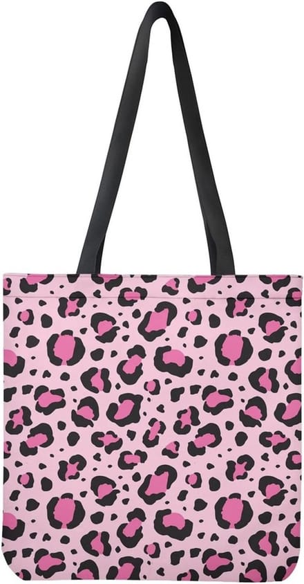 Grote Canvas Shopper Tas met Luipaardprint - Duurzame Schoudertas voor Dames