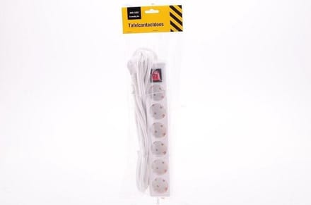 ARD 1352 Tafelcontactdoos - 6-voudig - 5 meter - Wit - Stekkerdoos