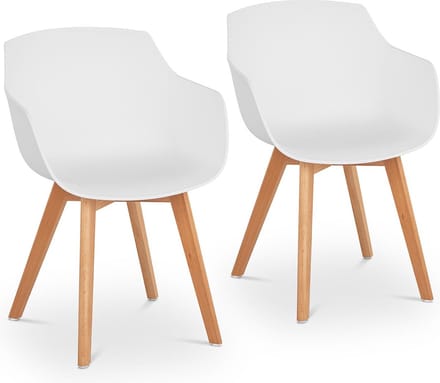 Fromm & Starck Stoel - set van 2 - tot 150 kg - zitting 41 x 40 cm - wit 10260143