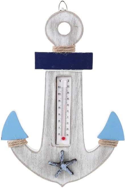 Kamerthermometer - Temperatuurmeter - Binnen Meten - Nautische Stijl - 32 cm - Multi