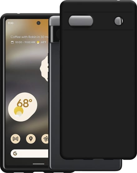 Cazy hoesje geschikt voor Google Pixel 6a Hoesje Siliconen - Flexibele Case - Zwart
