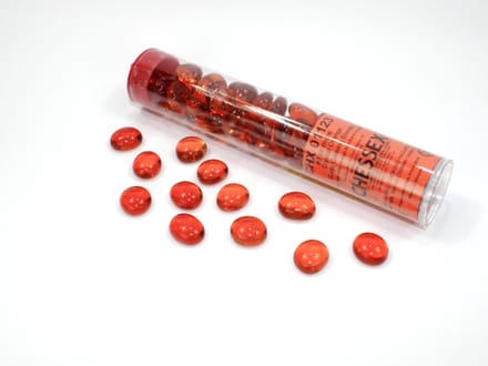 Chessex Glass Gaming Stones - Crystal Orange (40+)