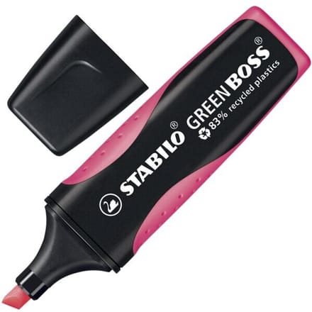 STABILO GREEN BOSS - Markeerstift - Gemaakt Van 83% Gerecycled Plastic - Roze - Per stuk