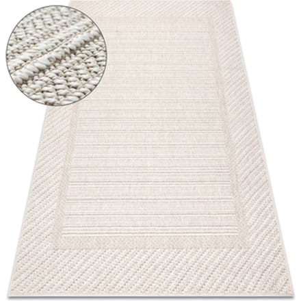 Kleden Rugsx Tapijt JERSEY 19261 beige - Kader, structureel, 60x100 cm