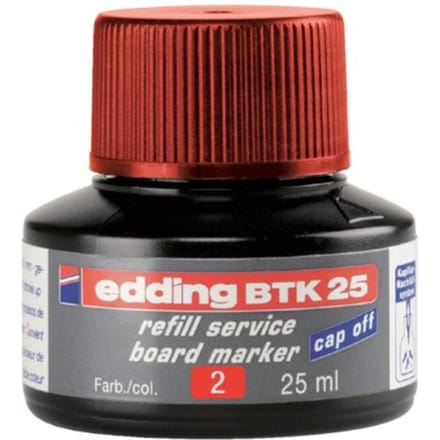edding BTK 25 (25 ml) navulinkt voor boardmarkers edding 28/29/250/360/361/363 - rood
