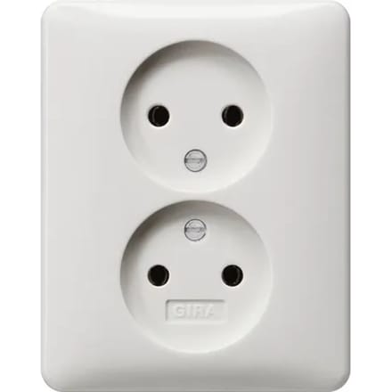 Gira Inbouwstopcontact St55 Ongeaard 2-polig Wit Ip20