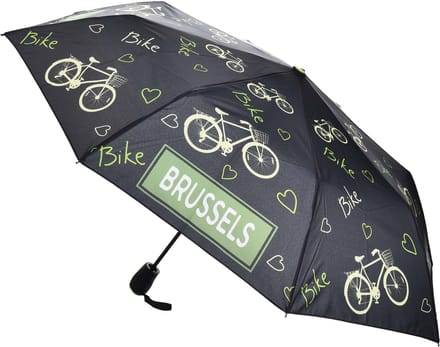 Robin Ruth - Automatische paraplu - Brussel - Fiets - Zwart
