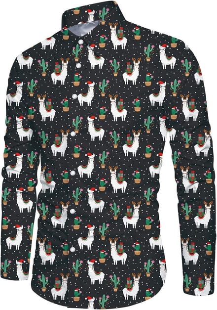Kerstshirt voor mannen met 3D print