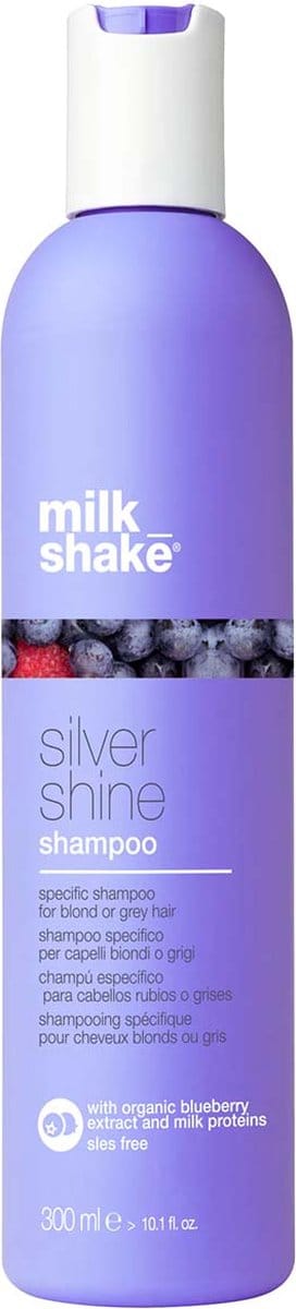 Milkshake Silver Shine Shampoo - Zilvershampoo voor blond, grijs en wit haar - 300 ml