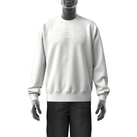 Diesel Heren Roby N1 Regular Sweatshirt (Gebroken wit)