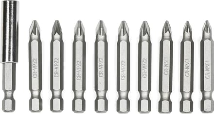 Benson Bitset 50 mm PZ1/PZ2 - Inclusief Bitverlenger - 10-delig