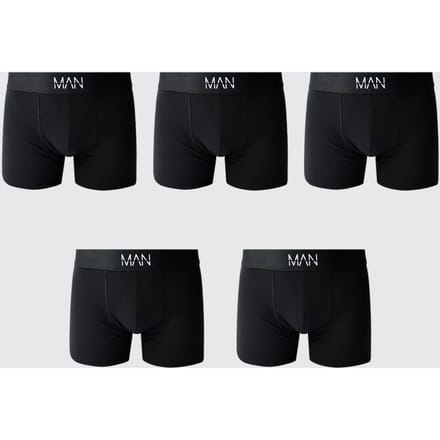 5-pack Zwarte Herenboxers | Black | Size Small