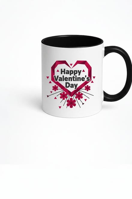 Valentijn Mok Happy Valentine's Day | Romantisch Cadeau met Hart Design