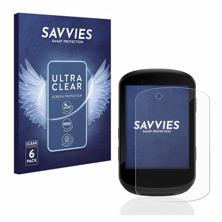 Savvies - Screenprotector voor Garmin Edge 530 - Folie Beschermfolie transparant 6 Stuks